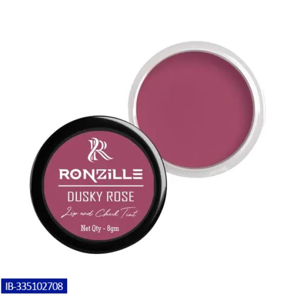 RONZILLE Lip & Cheek Tint natural make-up blend in 3-in-1 Lips, Cheek, and Eyes Dusky Rose (Pack of: 1, 8 g)