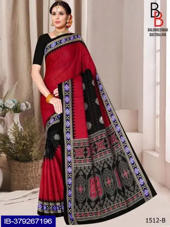 Trending Pure Cotton Sambapuri Pasapalli Saree Best Quilty