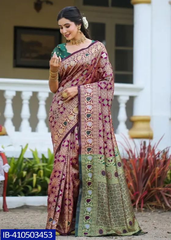 Cotton silk jacquard with blouse