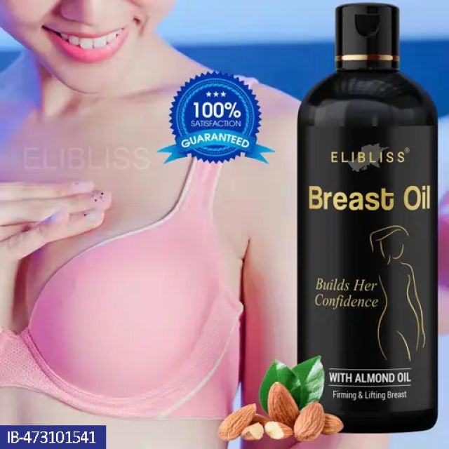 Elibliss Breast Oil with Almond Oil, Ashwagandha & Sesame for Body Toning, Skin Shaping, Firming, Deep Hydration, Moisturizing & Relaxing
