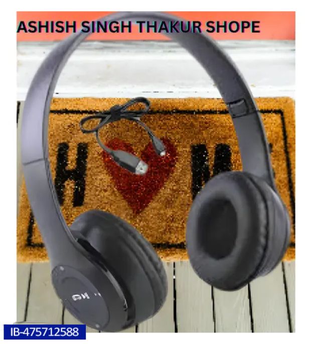 AASHISH SINGH THAKUR P 47 Wireless Bluetooth Sports Headphones with Microphone | On-Ear Bluetooth Headset for Active Lifestyles | Ideal for Gym, Running, and Travel (multicolour)20